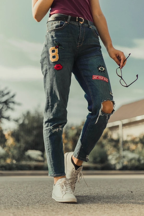 High Rise Skinny  Ribbed Jeans