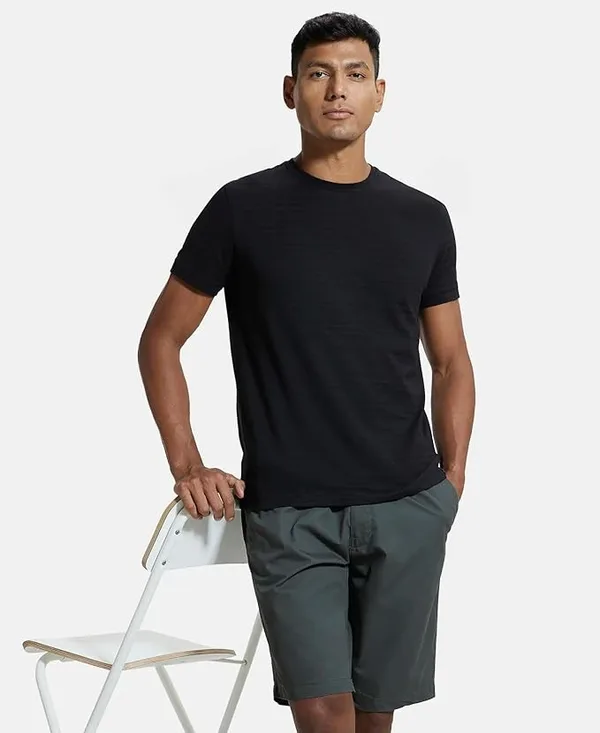 Jockey IM21 Men's Super Combed Supima Cotton Solid Regular Fit Round Neck Half Sleeve T-Shirt