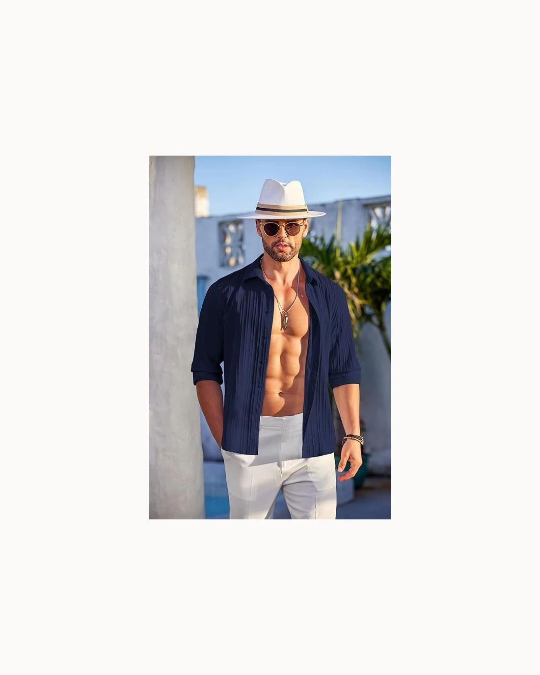 CB-COLEBROOK Men's Casual Button Down Shirts Long Sleeve Linen Shirt Fashion Textured Beach Summer Shirts| Men Stylish Shirt | Men Fancy (Available in Plus Size)