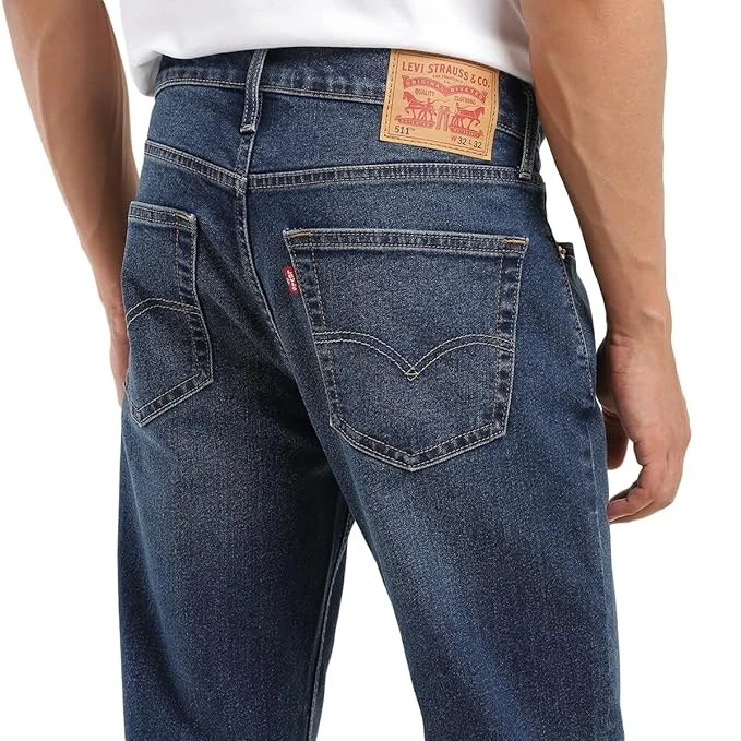 Levi's Men's 511 Slim Fit Mid Rise Navy Jeans