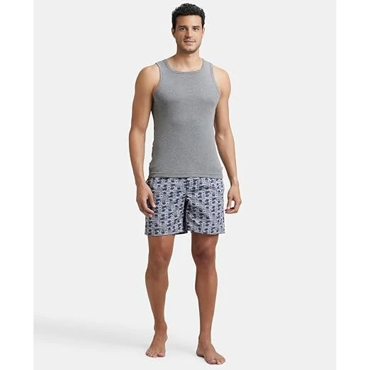 Jockey US57 Men's Super Combed Mercerized Cotton Woven Printed Boxer Shorts with Side Pocket (Pack of 2_Prints May Vary)