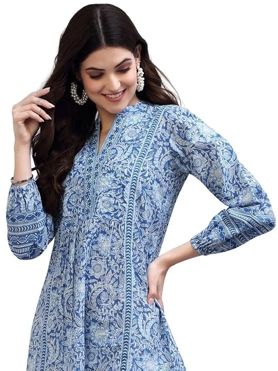 Rytras Women's Floral Printed Cotton Regular Fit Top