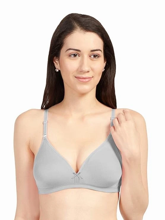 SONARI Womens Non Padded Cotton Bra | Wire Free, Moderate Coverage, Comfortable Polyester Cotton Blend Fabric | Adjustable Straps, Perfect for Everyday Wear -Omania