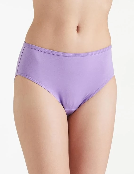 Amazon Brand - Symbol Women's Cotton Stretch Mid Waist High Coverage Hipster with Concealed Waistband (Pack of 4 | Available in Plus Size)