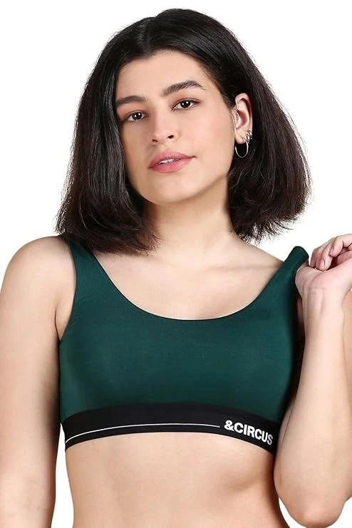 &Circus PureSoft Non Padded Lounge Bra for Women | Sport Bra for Women | Full Coverage Active Wear Bra