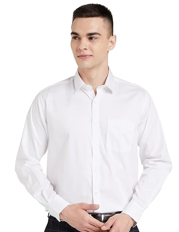 Symbol Men's Solid Cotton Formal Shirt | Plain | Full Sleeve - Regular Fit (Available in Plus Size and Combo Packs)