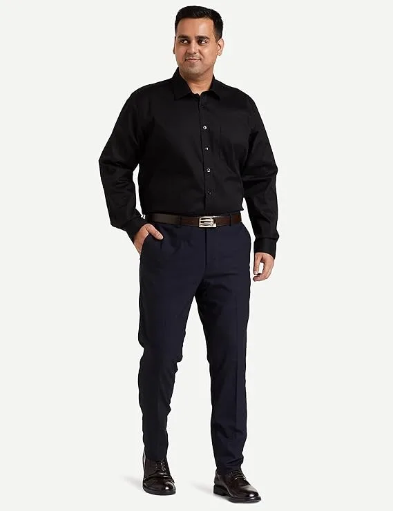 XJARVIS® Clifton Men's Regular Fit Cotton Blend Plain Shirt – Full Sleeves Casual & Formal Summer Shirt with Pocket Design & Spread Collar