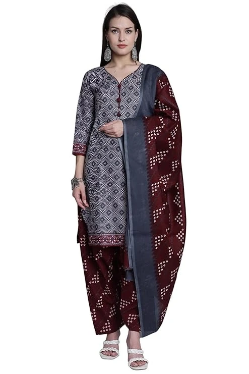 Rajnandini Women Cotton Printed Ready to Wear Patiala Salwar Suit (RW2015)