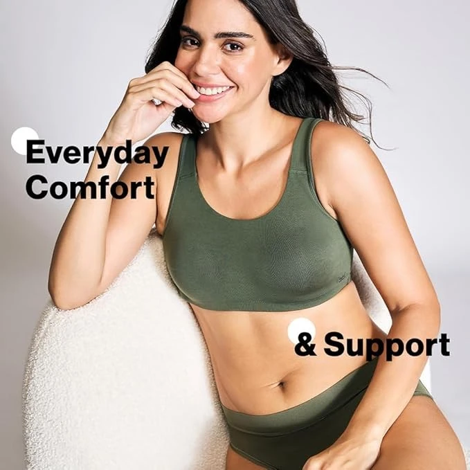 NYKD Everyday Wireless & Non Padded Support Shaper Sports Bra for Women | Soft Cup & Full Coverage Easy Peasy Slip Bra - NYB113