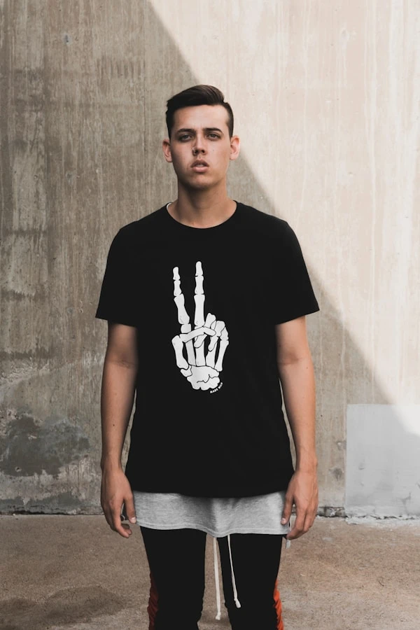 Printed Abstract  BlackT-Shirt